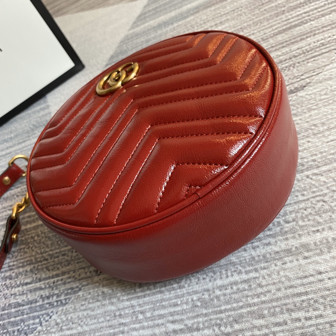 Marmont Mini Round Shoulder Bag 550154 Red